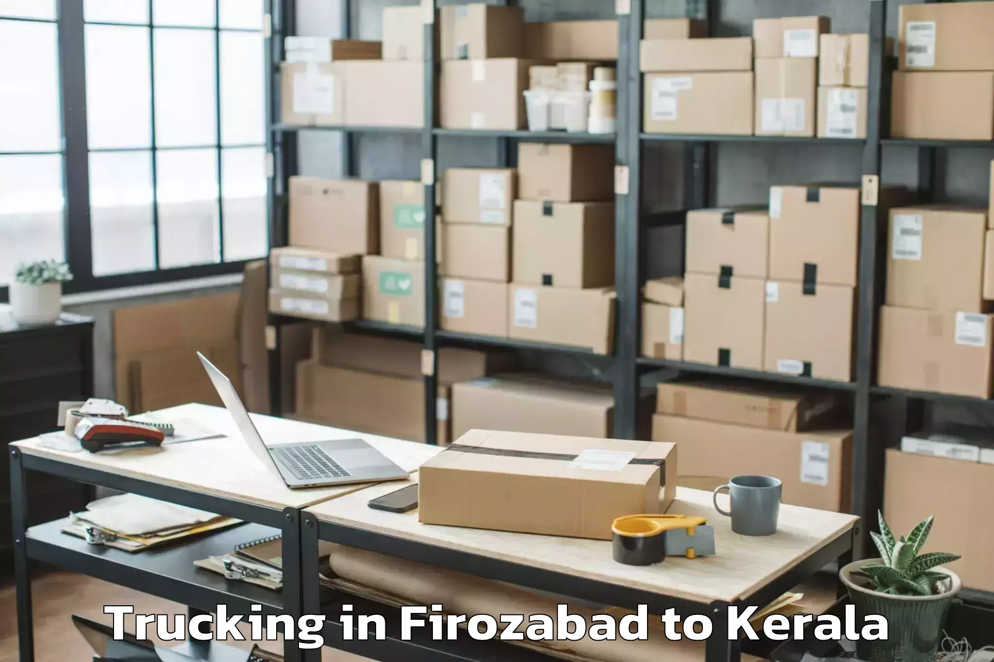 Top Firozabad to Lulu Mall Kochi Trucking Available